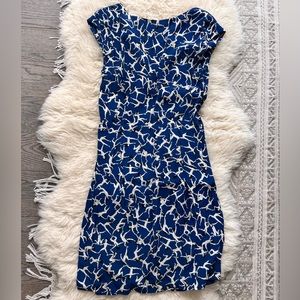 Bimba Y Lola Blue Crepe Printed Dress